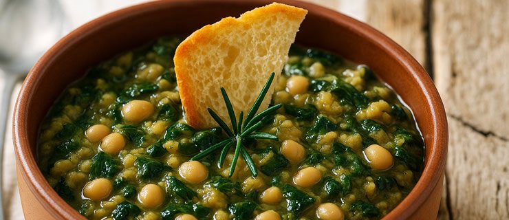 Μαυρολάχανα με φασούλια